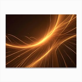 Abstract Image Of A Swirling, Glowing Light Trail On A Dark Background Canvas Print