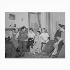 Wives Of The Members Of The Cooperative Stallion Association At The Meeting, Box Elder County, Utah By Canvas Print