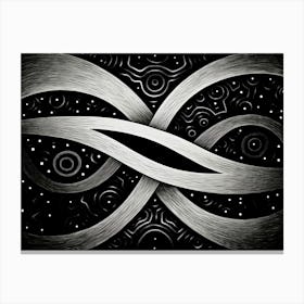 Infinity Abstract Black And White 7 Canvas Print