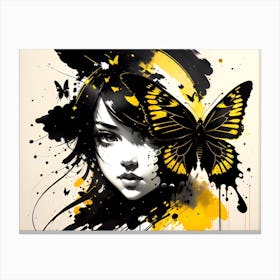 Butterfly Girl Canvas Print