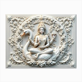 Goddess Saraswati - Symbol of Wisdom and Learning Canvas Print