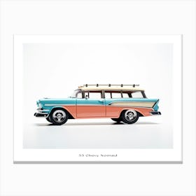 Toy Car 55 Chevy Nomad Poster Canvas Print