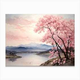 Sakura Blossom Painting Canvas Print