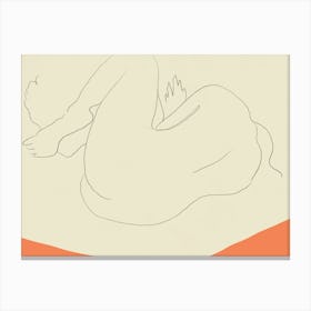Drawing Of A Woman's Body Canvas Print