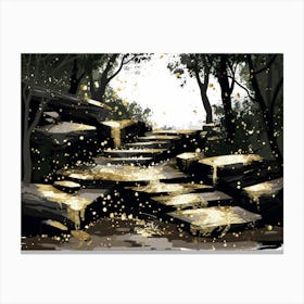 Golden Stairway Canvas Print