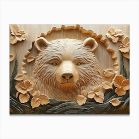 Bear Carving 5 Canvas Print