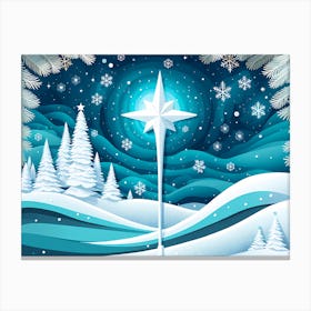 Christmas magic wand 2 vector art Canvas Print