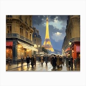 Parisian Nightlife Canvas Print