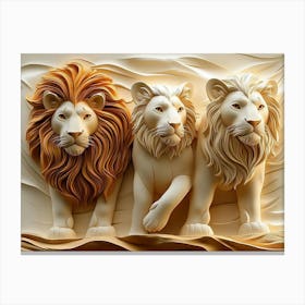 Three Lions 1 Canvas Print