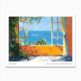 Malibu From The Window Series Poster Painting 2 Canvas Print