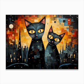 Cats In The City Canvas Print