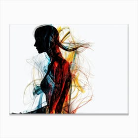 Silhouette Of A Woman 2 Canvas Print