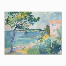 Sunset Mirage Painting Inspired By Paul Cezanne Canvas Print