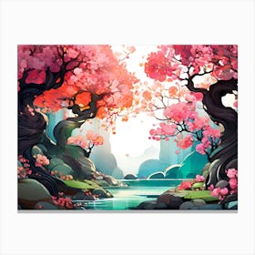Sakura Trees 4 Canvas Print