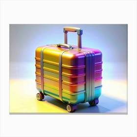 Colorful Suitcase Illustration Canvas Print