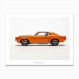 Toy Car 69 Camaro Orange Poster Canvas Print