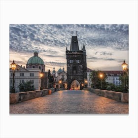 Early Morning In Prague Canvas Print