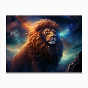 Lion In Space 1 Canvas Print