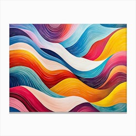 Colorful Art Image Depicting Diferent Colorful Shapes 3 Canvas Print