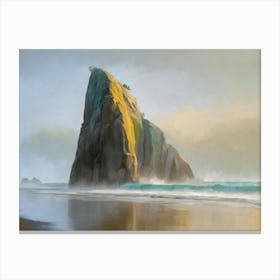 Rock In Beach Canvas Print