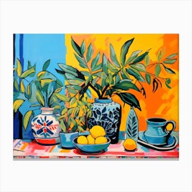 Lemons And Pots Canvas Print