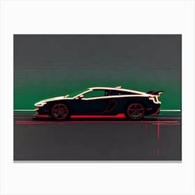 Neon Sports Car Canvas Print