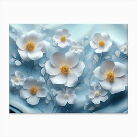 White Flowers 4 Canvas Print