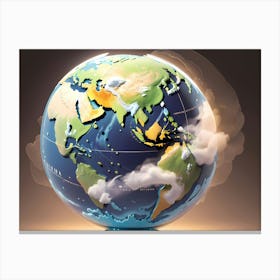 Earth Globe Stock Videos & Royalty-Free Footage Canvas Print