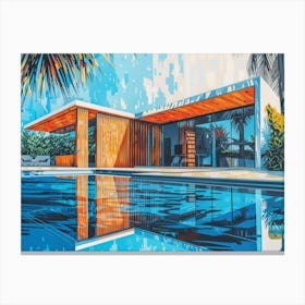 Pool House 1 Canvas Print