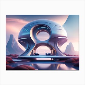 Futuristic Spaceship Canvas Print