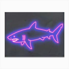 Neon Pink Largetooth Cookiecutter Shark 3 Canvas Print