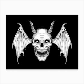 Demon Skull Bat Canvas Print