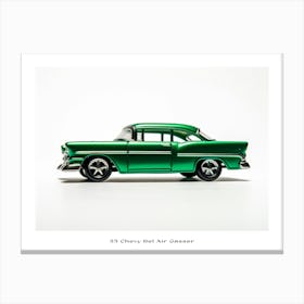 Toy Car 55 Chevy Bel Air Gasser Green Poster Canvas Print
