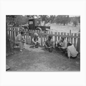 Untitled Photo, Possibly Related To Homesteaders Swap Yarns At All Day Sunday Visiting, Pie Town, New Mexic Canvas Print