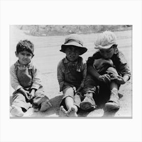 Spanish American Children, Penasco, New Mexico By Russell Lee Canvas Print