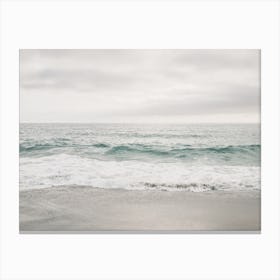 Cloudy Beach View Canvas Print