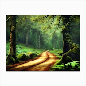 Road In The Forest Canvas Print