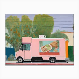 Los Angeles Abstract Burrito Truck Painting Canvas Print