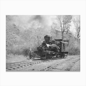 Locomotive Of Logging Train, Baker County, Oregon By Russell Lee Canvas Print