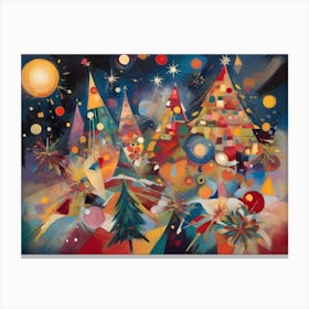 Symphony Of Lights Abstract Art Canvas Print