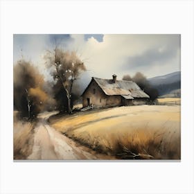 Cloud Oil Painting Farmhouse Nursery French Countryside (1) Canvas Print