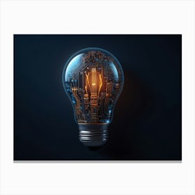 Light Bulb - Light Bulb Stock Videos & Royalty-Free Footage Canvas Print