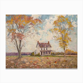 House In The Fall 1 Canvas Print