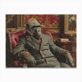 Absurd Bestiary: From Minimalism to Political Satire.Gorilla In A Suit Canvas Print