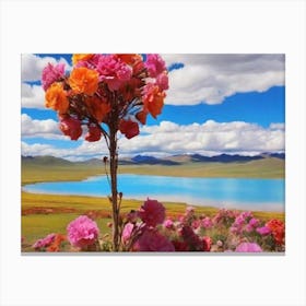 Tibetan Flowers Canvas Print