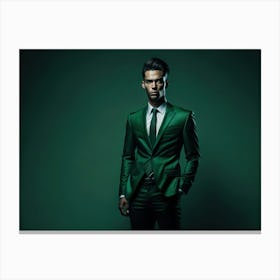 Bussinness Man Green (70) Canvas Print