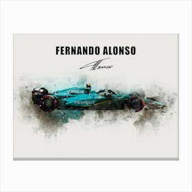 Fernando Alonso Aston Martin Canvas Print