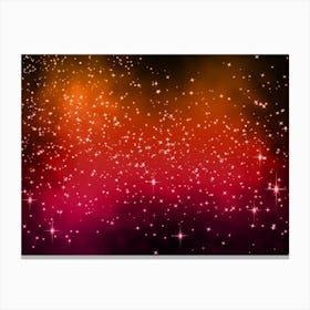 Red Orange Shining Star Background Canvas Print