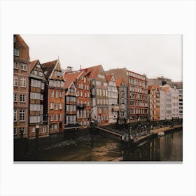 German Canal Houses Canvas Print