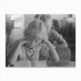 Untitled Photo, Possibly Related To Child Studying In School, Southeast Missouri Farms By Russell Lee 3 Canvas Print